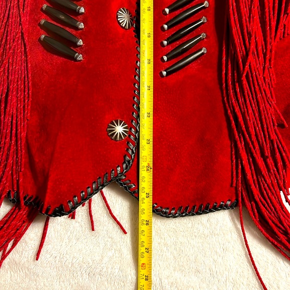 Cripple Creek Red Genuine Leather Jacket. Like New! Size Large - Picture 10 of 13